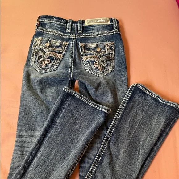 Rock Revival Women's Dark Blue Boot Cut Jeans - Picture 3 of 6